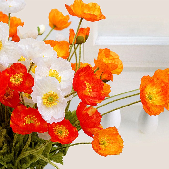 Hoa giả, cành hoa cúc marigold 60cm siêu đẹp trang trí nhà cửa Anhome