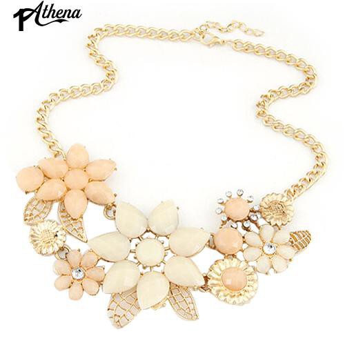 Vòng cổ Choker PhốI Resin MặT HìNh Hoa ThờI Trang Cho Nữ
