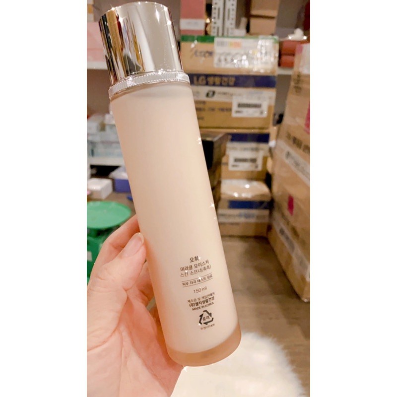 Nước hoa hồng dưỡng ẩm cho da khô OHUI Miracle Moisture Skin Softener Moist 150ml (tách sét ko vỏ)