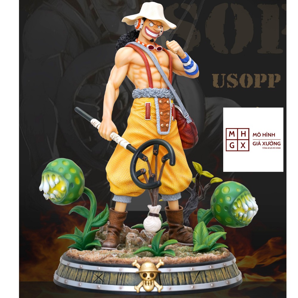 Mô hình One Piece  Ussop cao 38cm , có đèn led ở base + remote , figure one piece ussop , mô hình giá xưởng