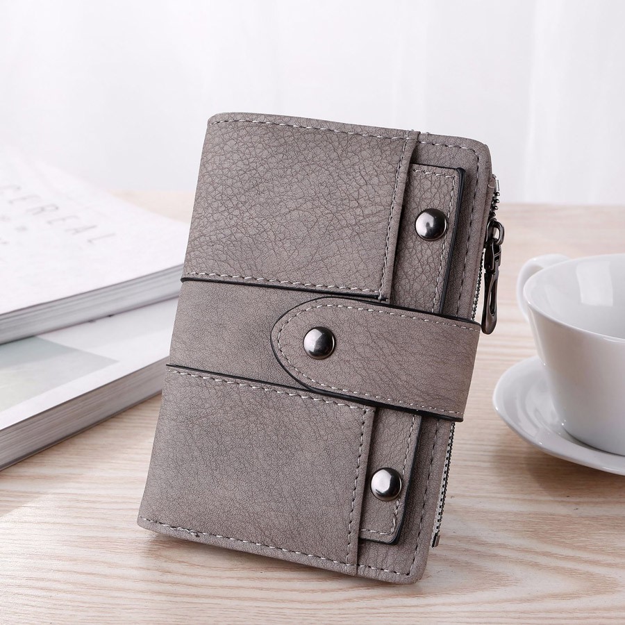 Ví Ngắn Nữ Nhiều Ngăn Style Hàn Chất Da Xịn