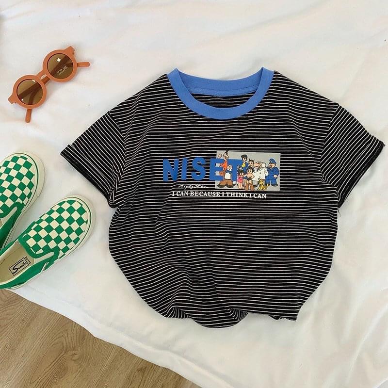 Áo Cộc Tay Kẻ Áo Phông Cho Bé Từ 7Kg Đến 35Kg Phù Hợp Bé Diện Đi Chơi Đi Học Thời Trang Trẻ Em Ken Store