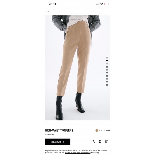 Quần tây đen,kem ống đứng nữ ZR-hàng xuất