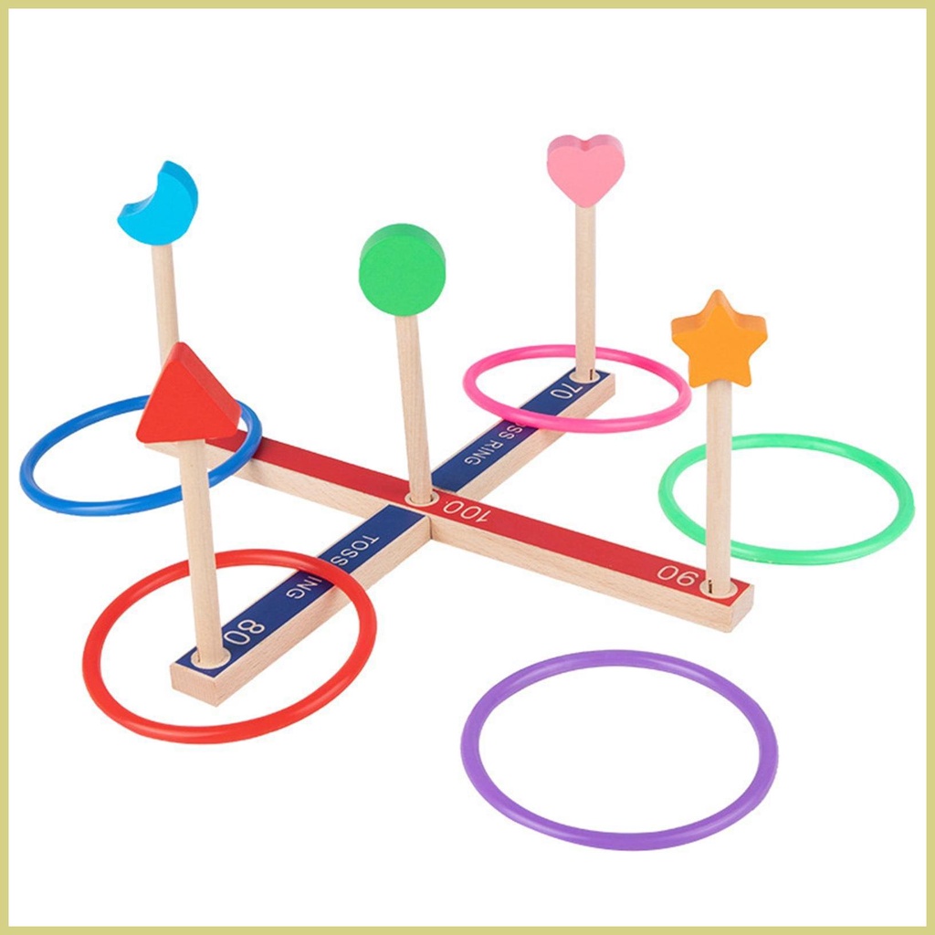 Bộ Trò Chơi Ném Vòng Ngoài Trời / Trong Nhà / Ngoài Trời Siêu Bền Vui Nhộn Cho Người Lớn Và Trẻ Em