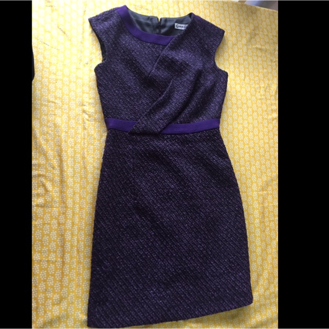 Váy len tím chic-land 99%