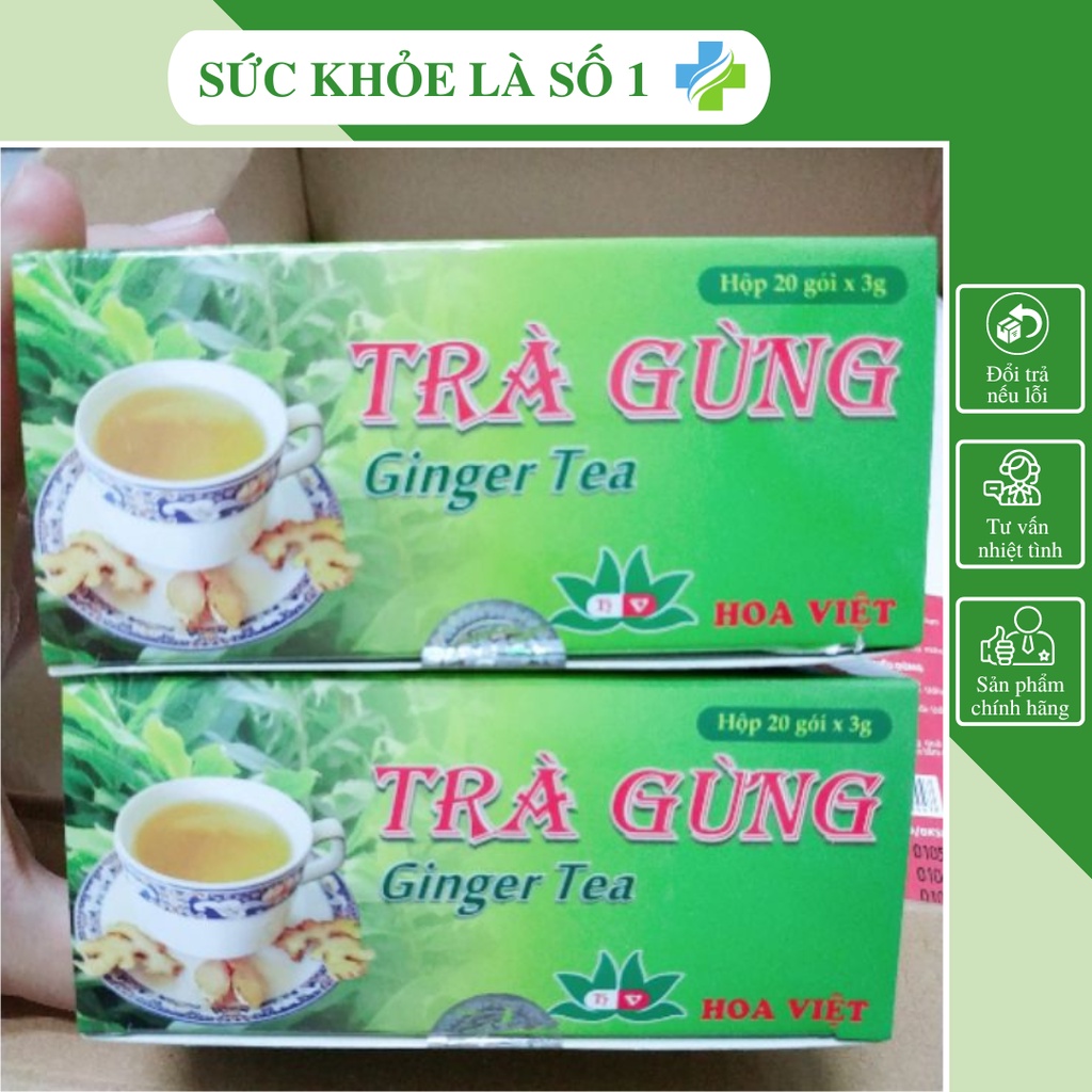20 Gói Trà Gừng Gingtea Hoa Việt Chính Hãng Giúp Làm Ấm Cơ Thể, Tốt Cho Người Bị Cảm Lạnh