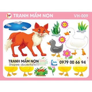 Decal mầm non - góc văn học chú vịt xám vh-009