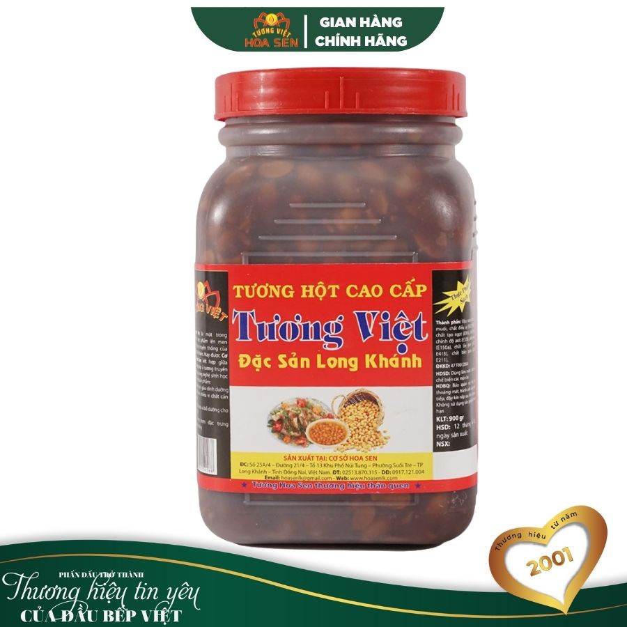 Tương Hột Lố 1kg-nguyên liệu organic - Tương Việt Hoa Sen