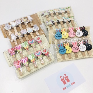 Kẹp gỗ trang trí set 10 chiếc
