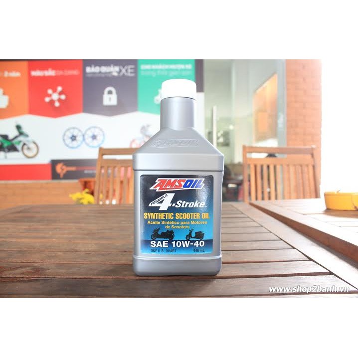 Nhớt xe số cao cấp Amsoil Scooter 10W40 946ml