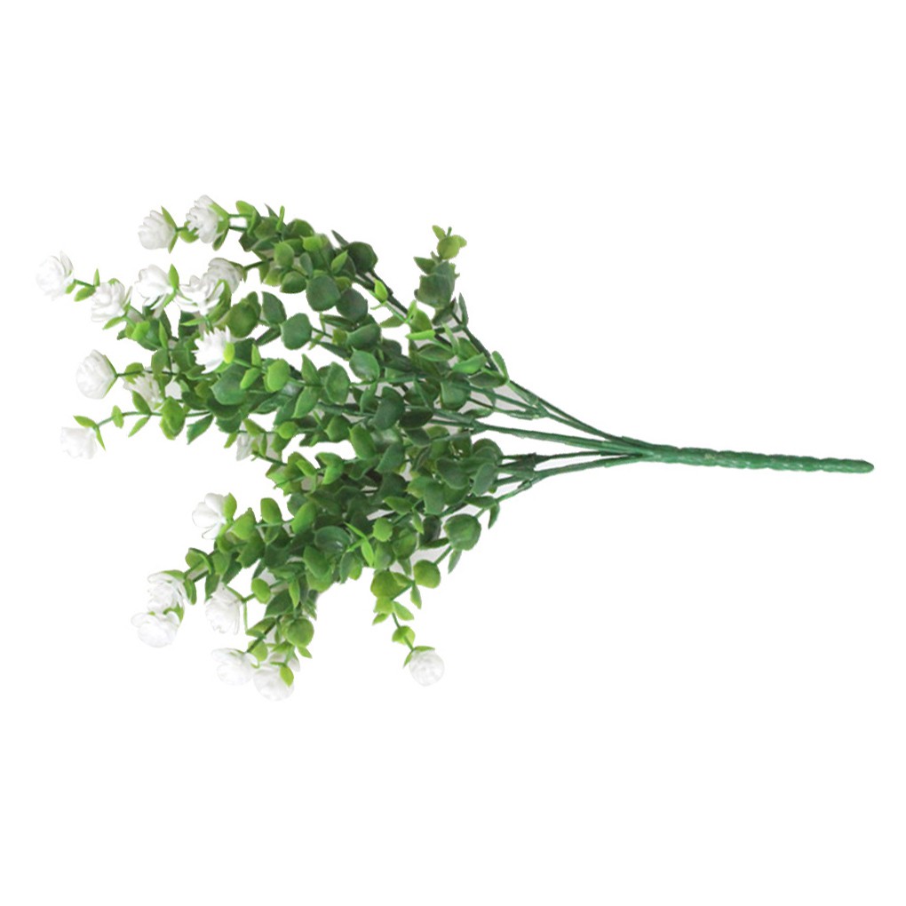Bó Hoa Giả Bằng Nhựa Màu Trắng Trang Trí Nhà Cửa / Văn Phòng