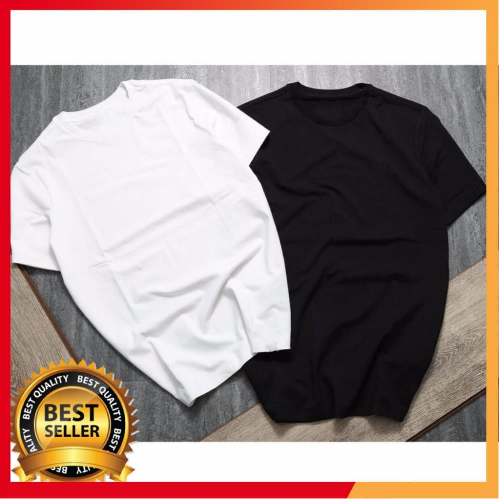 Áo thun cotton 100% 2 màu đen trắng