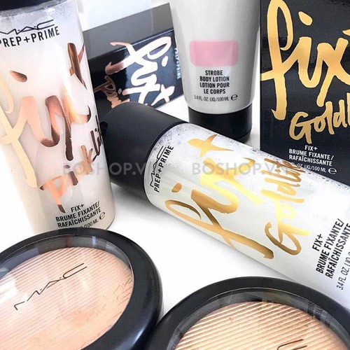 Xịt Trang Điểm Ánh Nhũ MAC Fix+ Goldlite& Pink 100ml | BigBuy360 - bigbuy360.vn