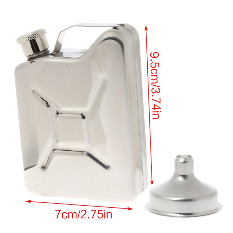 Bình Đựng Rượu Bỏ Túi Nắp Inox 5oz Lidu1