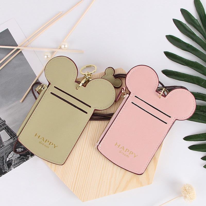 Ví Đựng Thẻ In Hình Chuột Mickey Dễ Thương