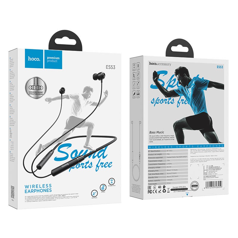 Tai nghe bluetooth thể thao Hoco ES53 Coolway BT V5.0, pin dùng 8H - Nhất Tín Computer