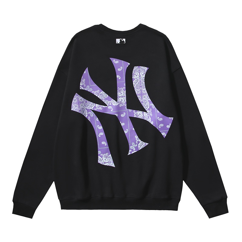 Mlb Áo Sweater In Logo Trước Và Sau Nhiều Màu Sắc Cổ Điển Thoải Mái Giản Dị
