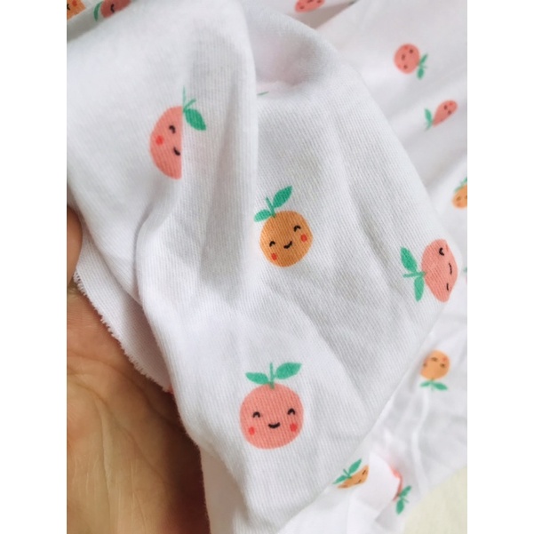 Vải thun sơ sinh 2c Hàn hình quả táo