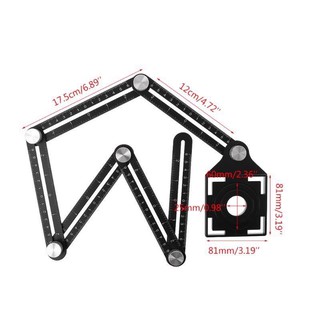 Thước định vị khoan lỗ, cắt gạch đa năng 6 đoạn 1 lỗ