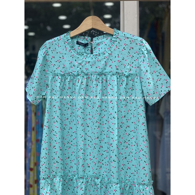 Váy bầu đi làm có size 100kg hàng big size vải lụa 1 lớp mềm mát kiểu baby doll dễ thương có túi