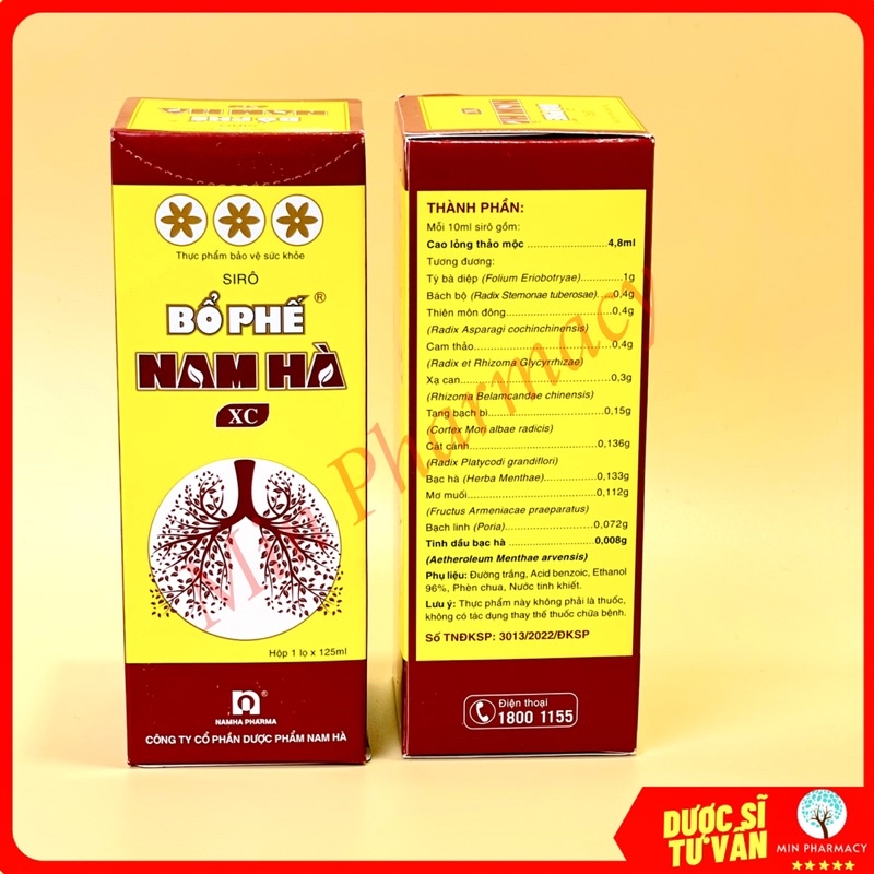 Siro Ho Bổ Phế Nam Hà Chỉ Khái Lộ 125ml - Minpharmacy
