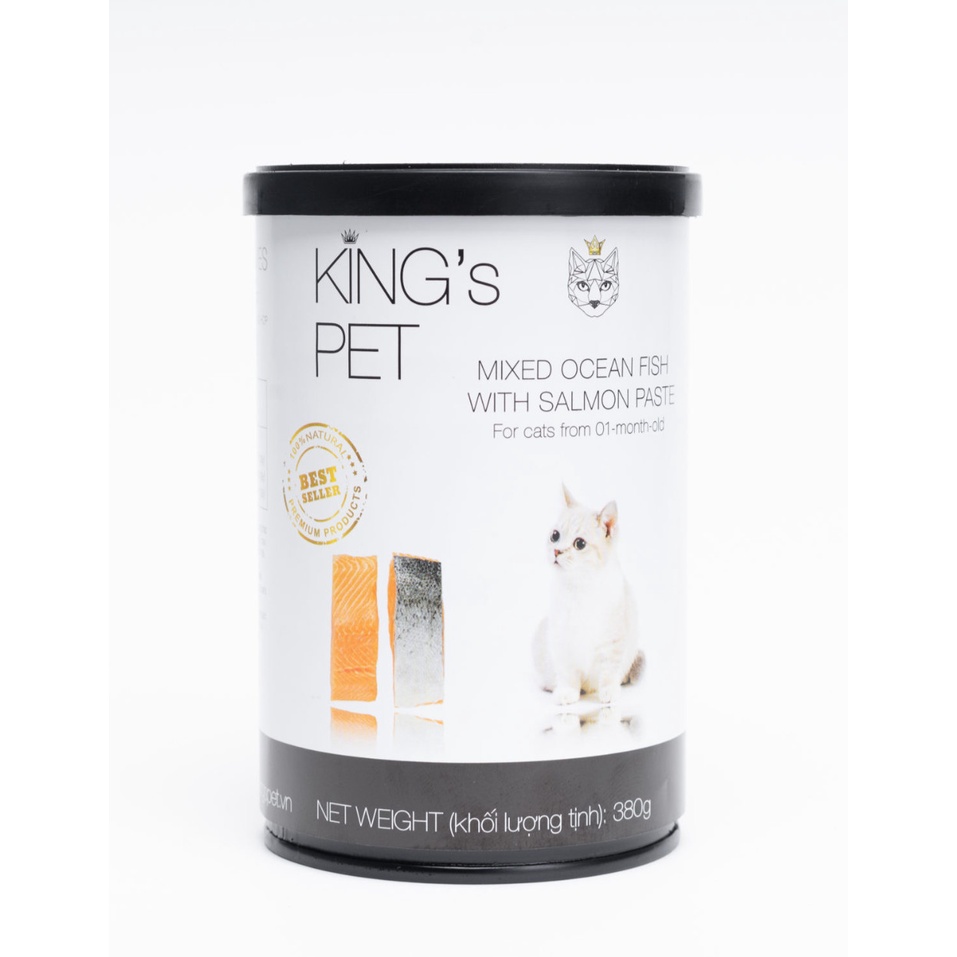 Pate hỗn hợp cho chó và mèo King’s Pet hộp 380g - PetMall