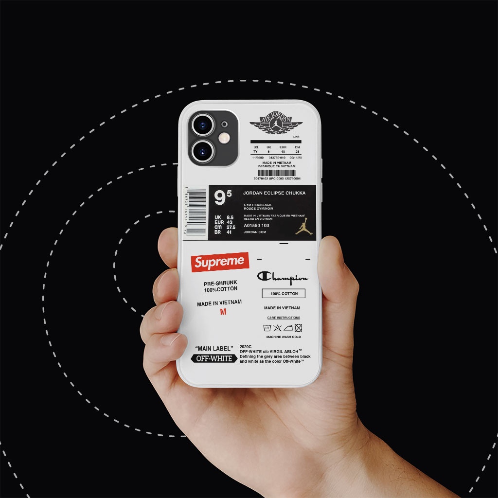 Ốp lưng Air jordan Ốp ĐT Supreme champion cho Iphone 6 đến Iphone 13 promax JC20200800001