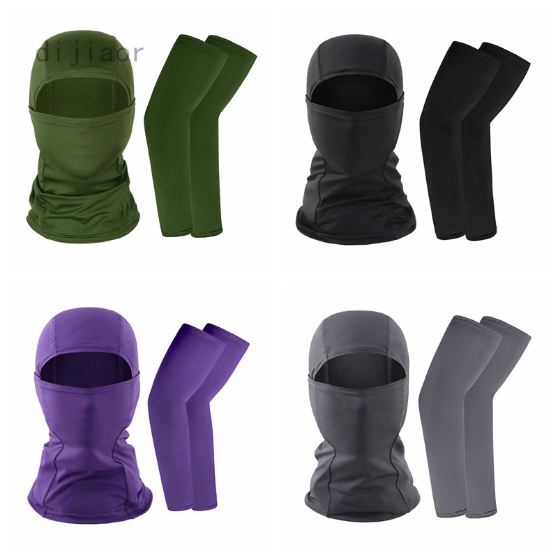 Set 2 Khẩu Trang Che Phủ Cổ / Tay Áo Khăn Quàng Cổ Chống Tia UV Chống Gió Bảo Vệ Mặt Cho Nam Và Nữ