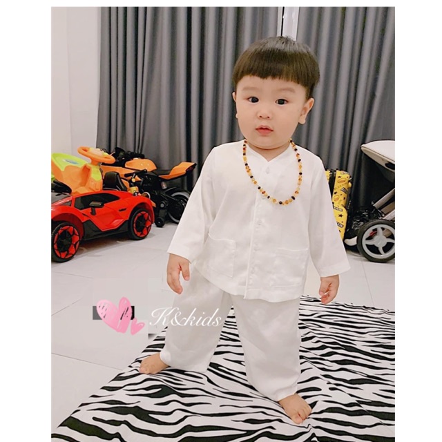 Đồ bộ bà ba cho bé AM611 TTR263 - đồ bộ cho bé trai và bé gái từ sơ sinh đến 18kg
