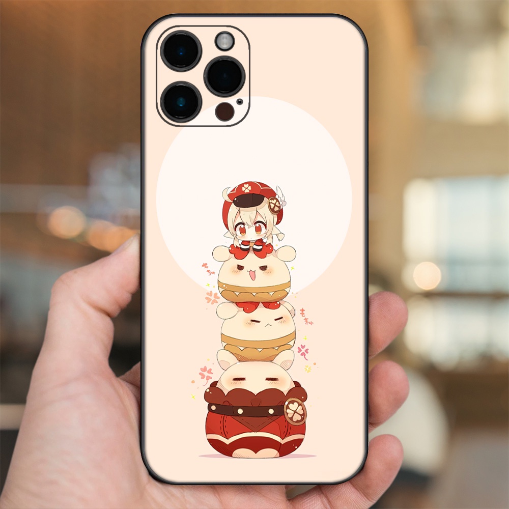 Ốp lưng iPhone 12 Pro Max dẻo đen cạnh vuông in hình Klee Genshin Impact
