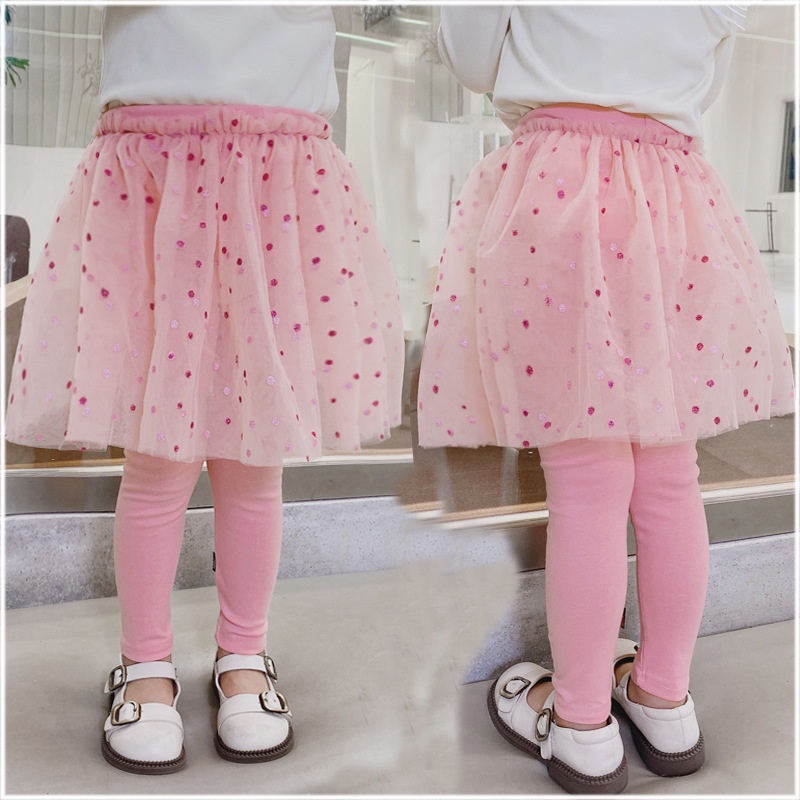 Quần legging kèm váy xòe cho bé gái từ 1-7 tuổi
