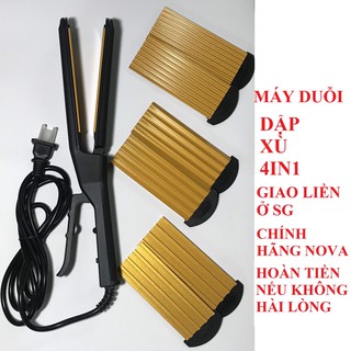 Máy bấm tóc máy dập xù máy kẹp tóc máy là tóc máy uốn tóc đa năng 4 in 1 chính hãng Nova bảo hành 12 tháng