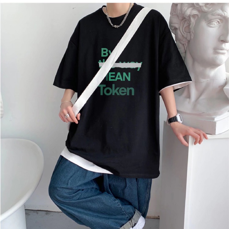 Áo Thun Tay Ngắn Dáng Rộng In Họa Tiết Hoạt Hình Phong Cách Hip Hop Hàn Quốc Thời Trang Mùa Hè Cho Nam Và Nữ size M-5XL