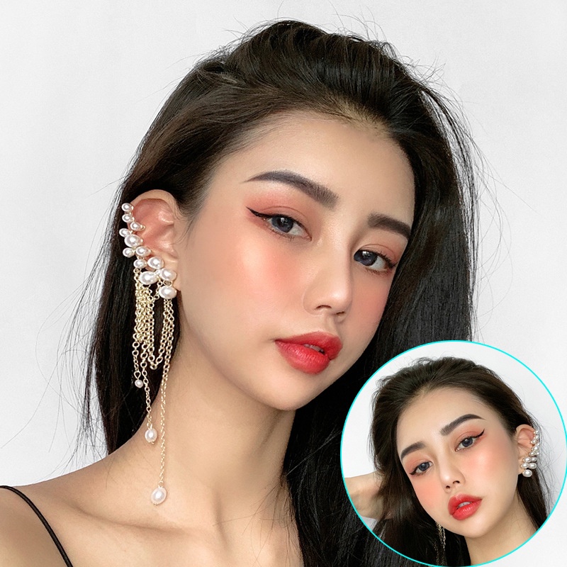 Bông Tai Ngọc Trai Thời Trang Kiểu Bất Đối Xứng Cho Nữ