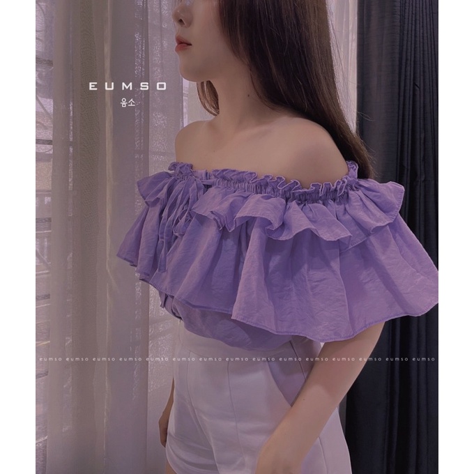 EUMSO - Áo trễ vai tím LOLIE LILAC SHIRT