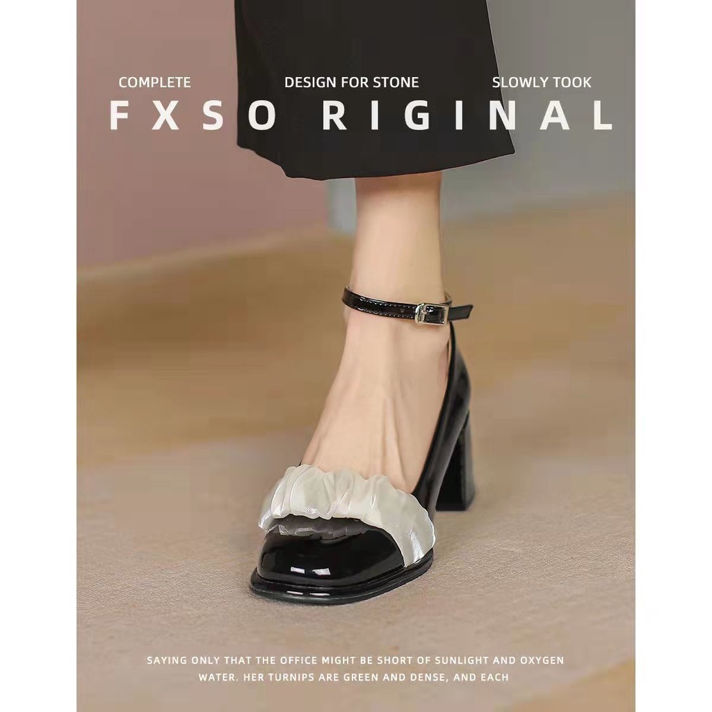Mary Jane Style High Heel Leather Shoes Spring Fashion Women's Spring 2022