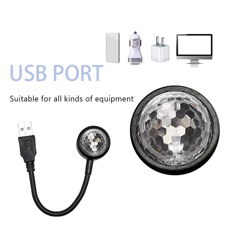 Đèn LED Chiếu Mini Nhiều Màu Sạc USB 9 Chế Độ Đa Năng Trang Trí Phòng / Xe Hơi / Quán Pubg / Tiệc Tùng