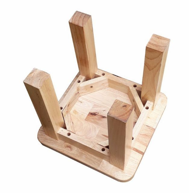 Ghế đẩu gỗ vuông nhỏ