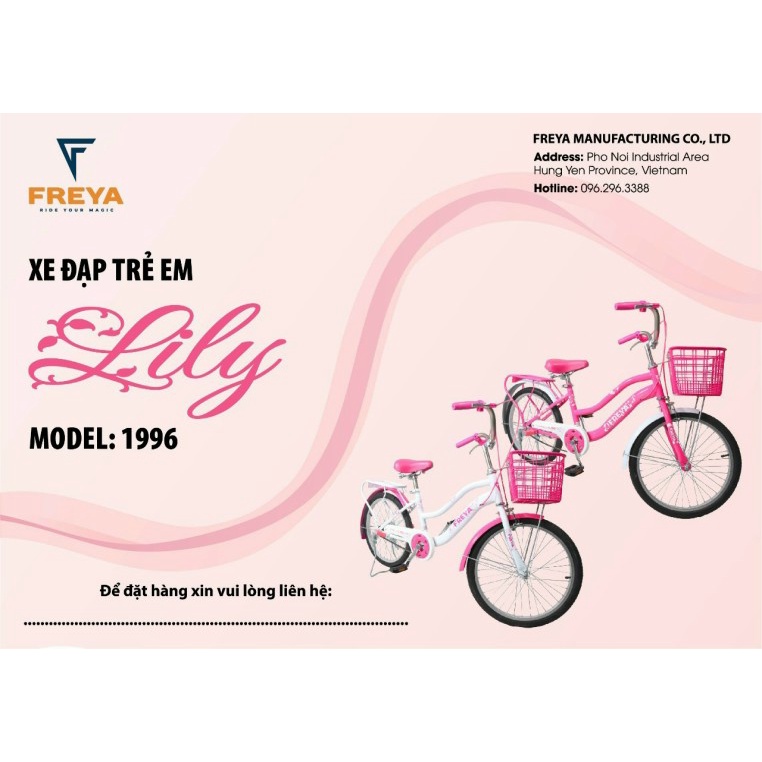 Xe Đạp Trẻ Em Dành Cho Bé Gái Trẻ em Từ 6-10 Tuổi Lily 20" Freya