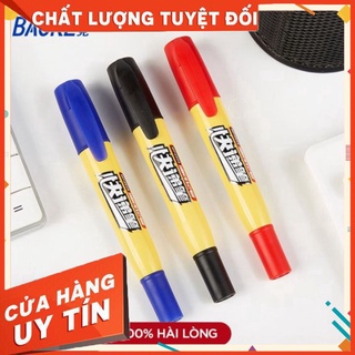 Bút Lông 2 đầu COMBO 2 cây BAOKE MP2908 có 3 màu Đen/Xanh/Đỏ
