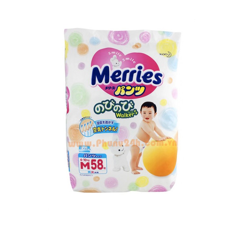 Bỉm quần Merries M58 dành cho bé từ 6 - 11kg_Nhật Bản