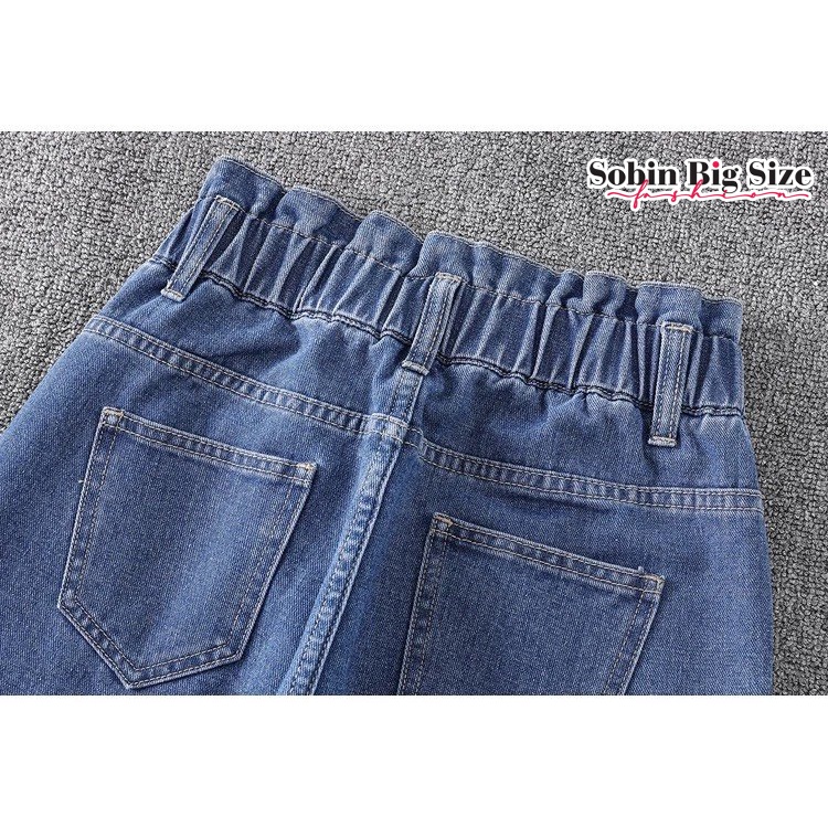 SOBIN BIG SIZE (50 - 90)KG, QUẦN JEAN BAGGY LƯNG THUN, QUẦN JEAN XANH FORM DÁNG XỊN SÒ CAO CẤP | BigBuy360 - bigbuy360.vn