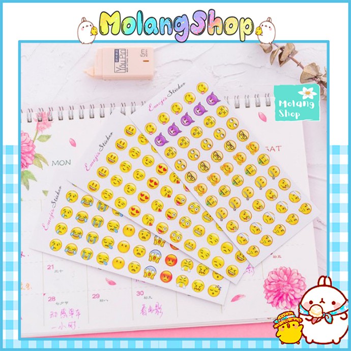 Set 12 vỉ sticker Emoji đáng yêu