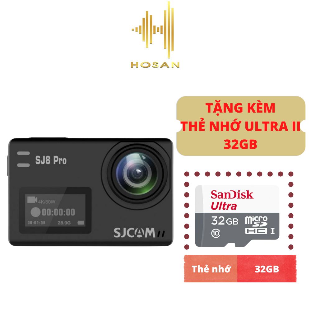 Camera hành trình HOSAN sjcam SJ8 Pro Wifi 4K, Chống rung Gyro 6 trục