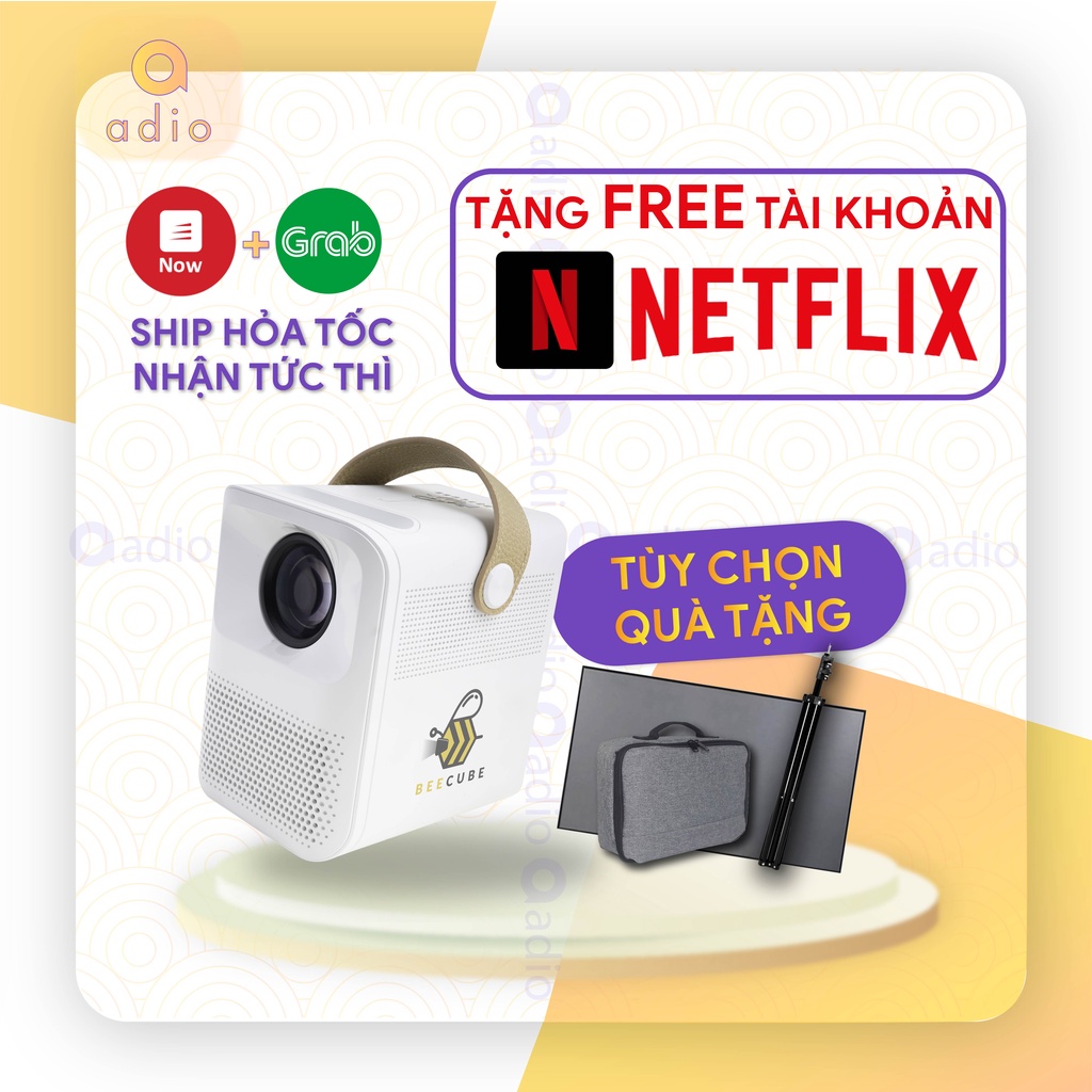 Máy Chiếu Mini BeeCube X2 Max - Chill Netflix - Xem phim truyền hình VTV - Máy chiếu mini gia đình Chính Hãng Beecube