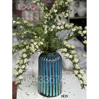 Lọ hoa lồng chim men hỏa biến. Hàng sứ Bát Tràng