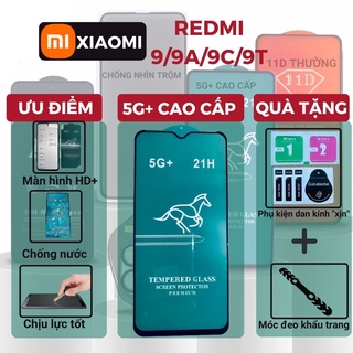 Kính cường lực Redmi 9/ 9A/ 9C/ 9T – Full màn hình 11D và Trong suốt – Độ cứng 9H [LEO STORE]