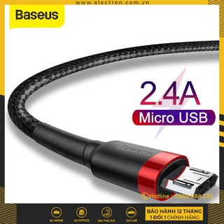 Cáp sạc nhanh Baseus Cafule Micro USB cho Smartphone Android Samsung/ Xiaomi/ Oppo/ Asus/ Huawei