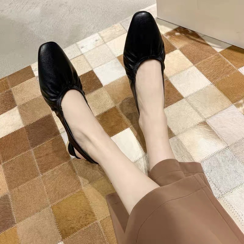 Giày da lolita mary jane phong cách Hàn quốc quai chun