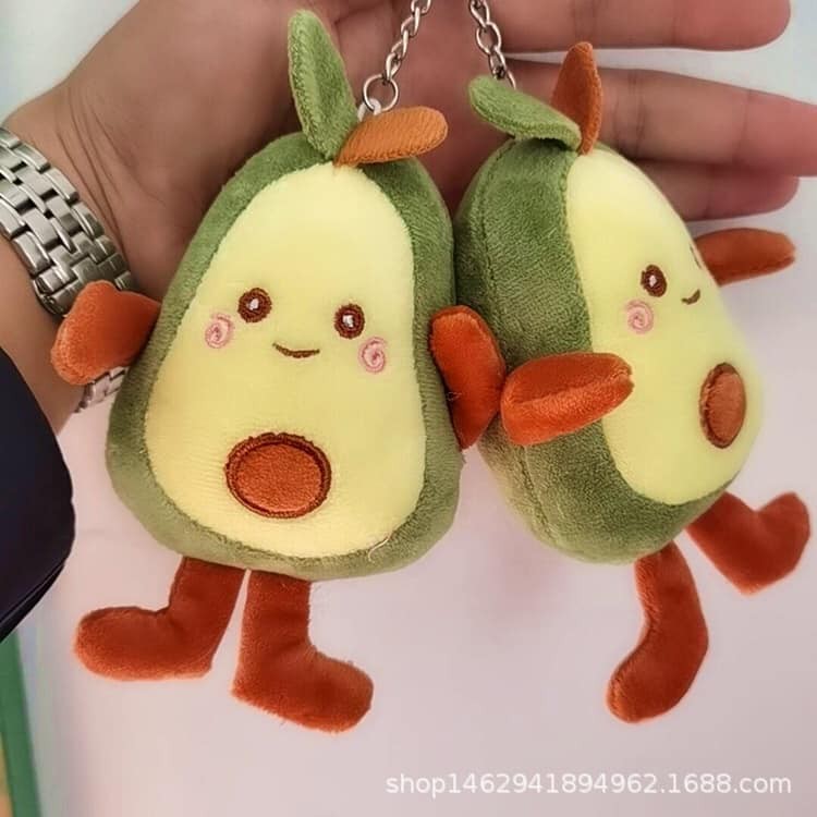 Móc khóa quả bơ nhồi bông